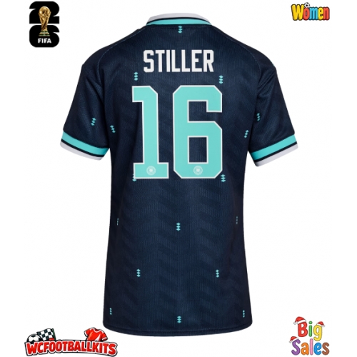 Germany Angelo Stiller #16 Replica Away Stadium Shirt for Women World Cup 2026 Short Sleeve